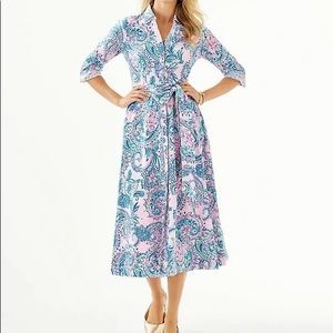 Mira Midi stretch Lilly Pulitzer shirt dress, 8